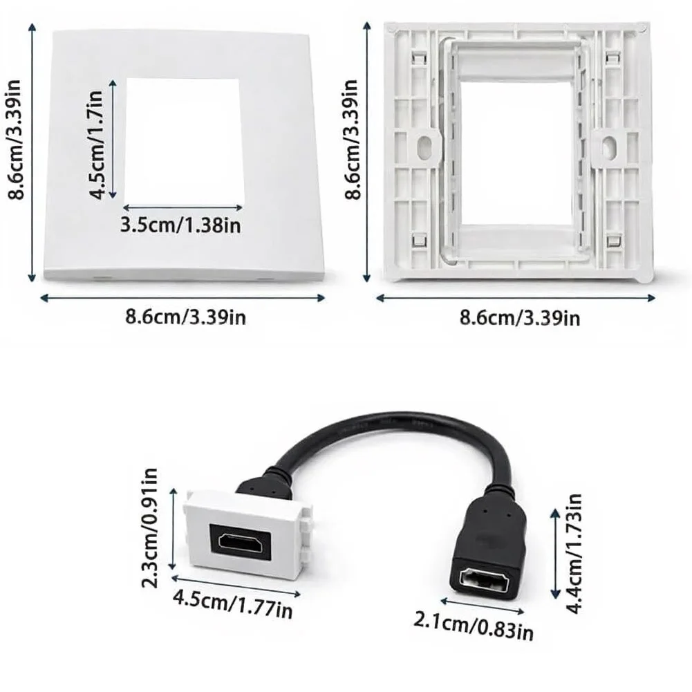 Home Cinema Setup - Doppel-Port-Wandsteckdose mit Pigtail-Kabel für nahtloses 4K
