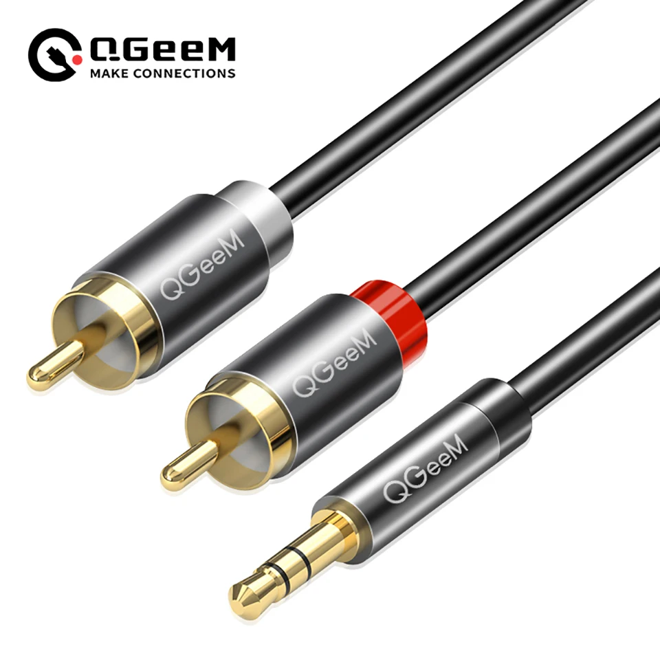 Home Cinema Beamer - QGeeM RCA-Kabel 2RCA auf 3,5mm Audio-Kabel