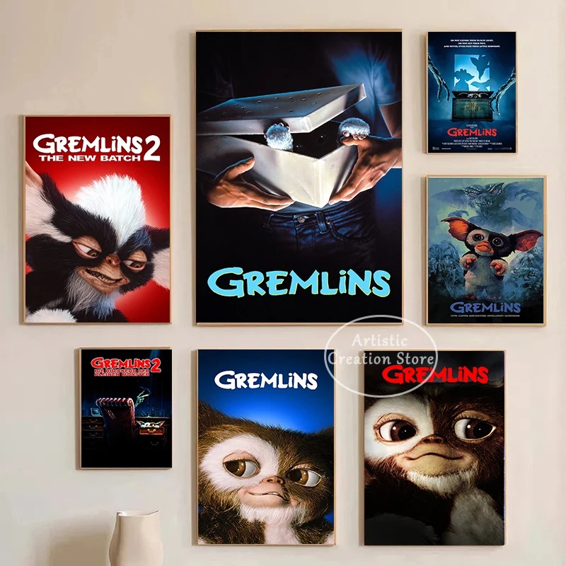 Home Cinema Design - Klassischer Film Gremlins Poster Kunst Leinwand