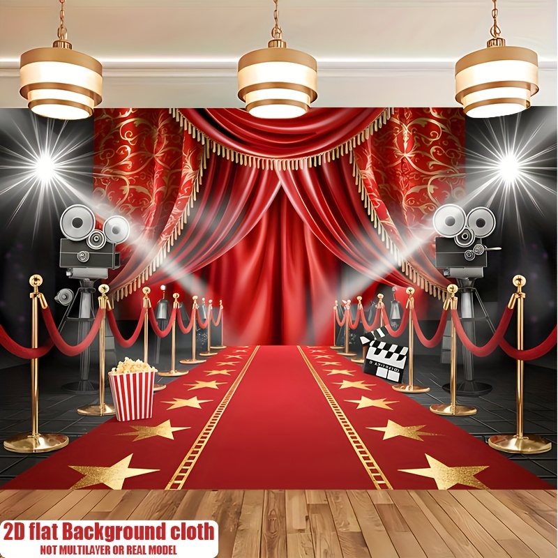 Home Cinema Events - Wandteppich mit Motiv „Roter Teppich, Kinopremiere“,