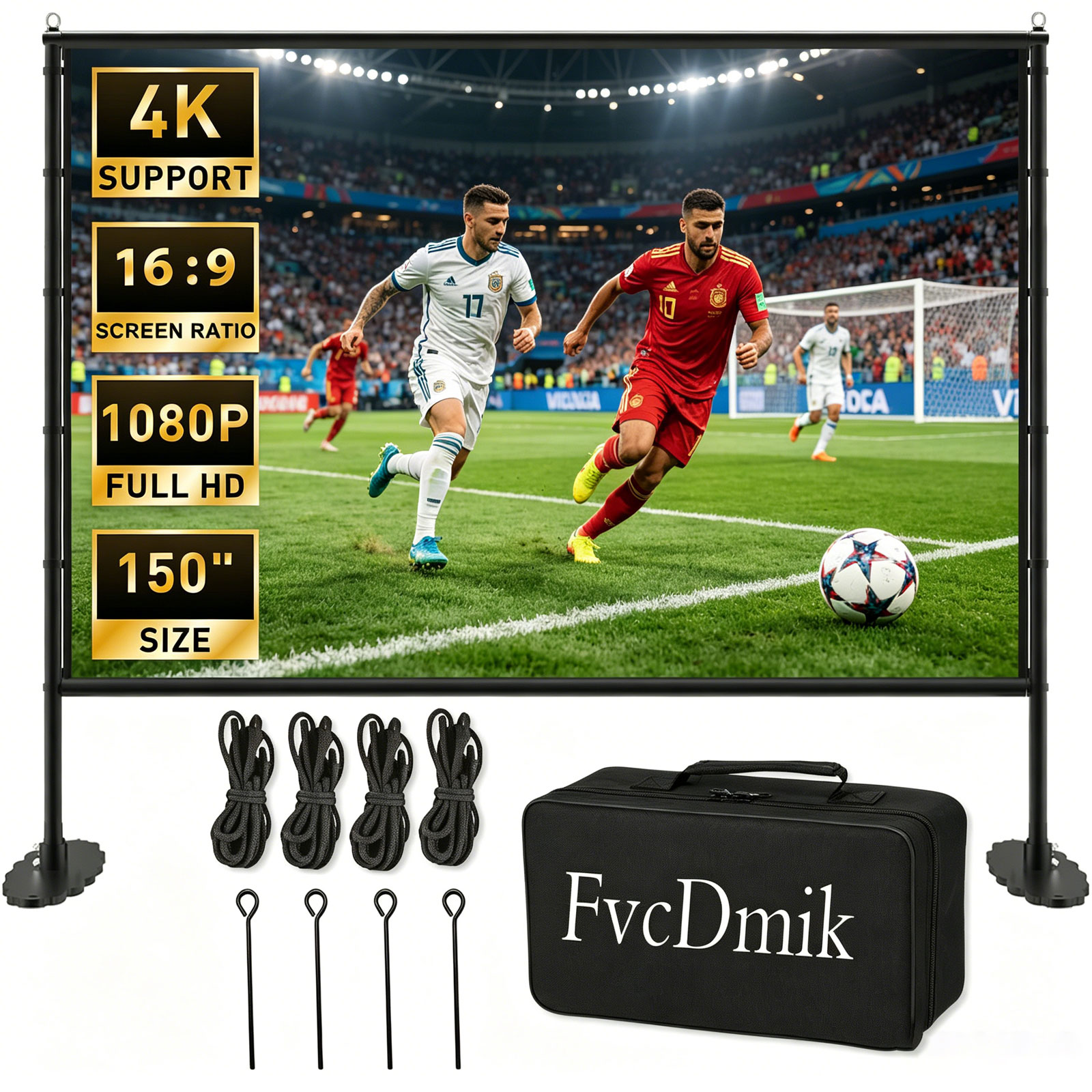 Home Cinema Events - 150 Zoll Projektorleinwand mit Ständer für