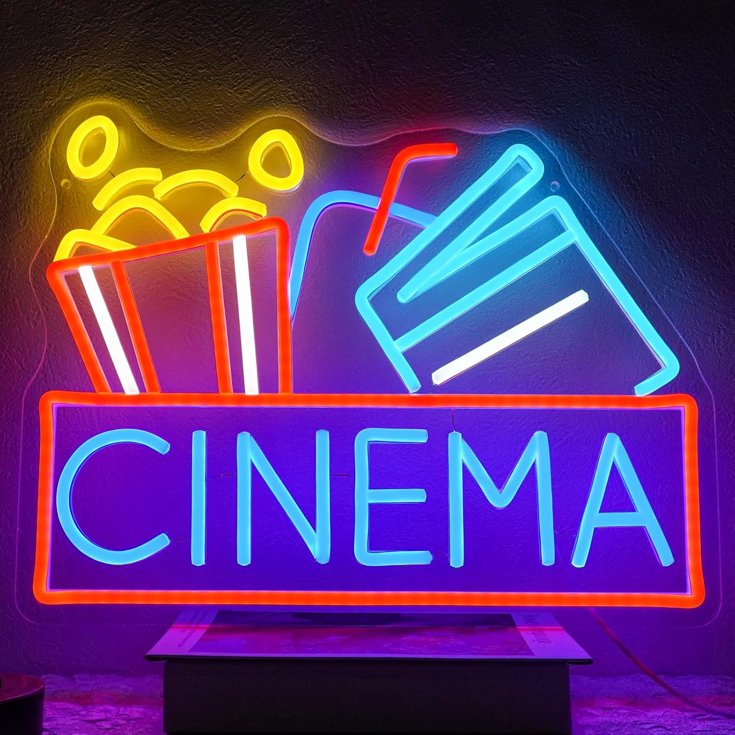 Home Cinema Setup - Kino-Neonschild, USB-betrieben, LED, dimmbar, LED, islamisches