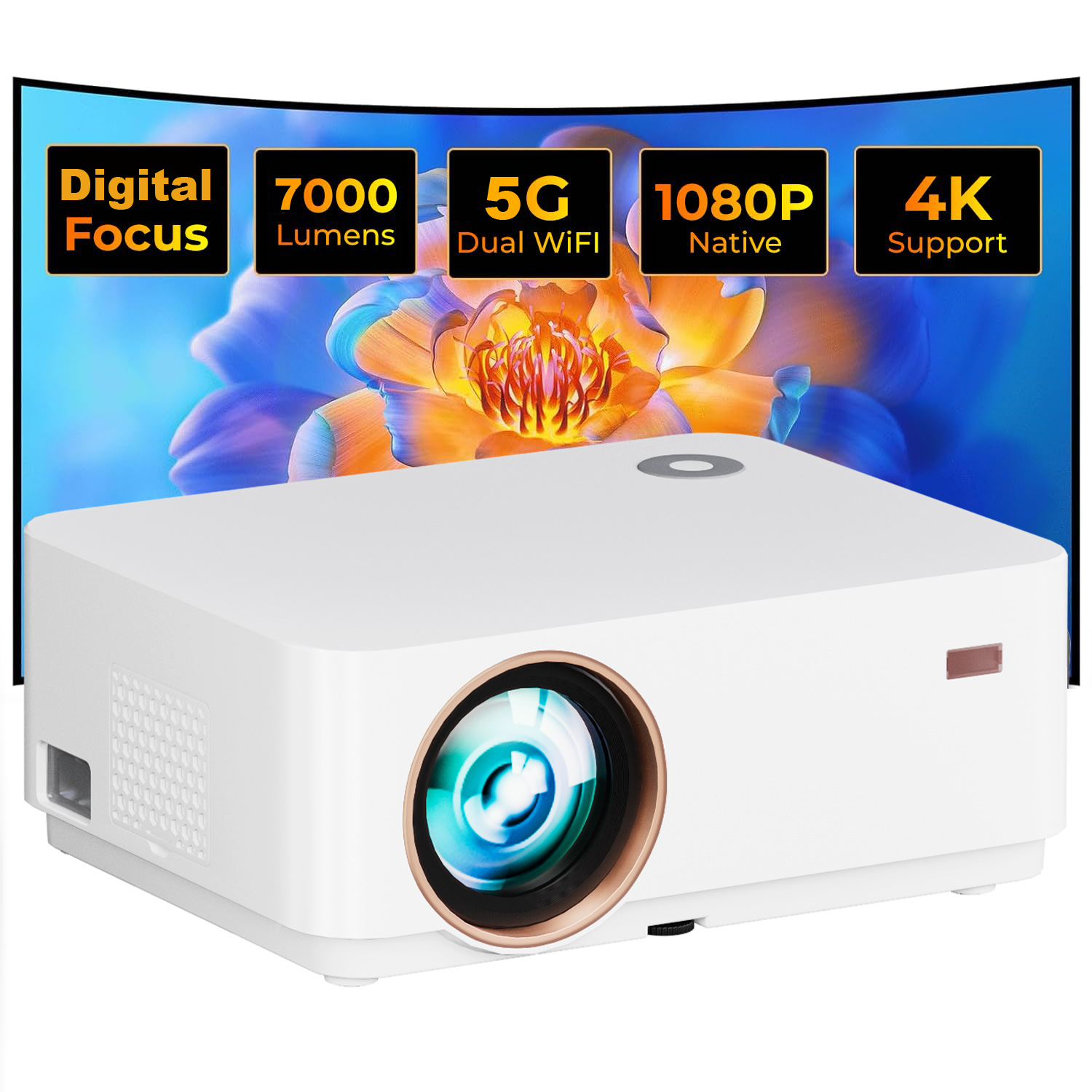 Home Cinema Setup - Wzatco d5a 1080p digitaler Fokus Full