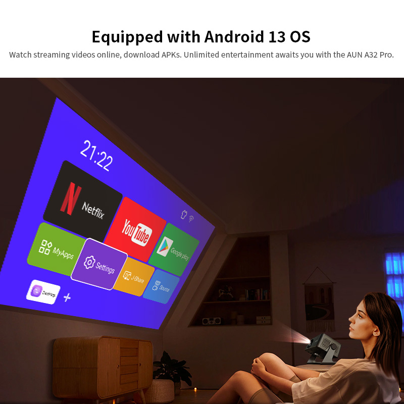 AUN A32 Pro Android 13 Projekt – Home Cinema Setup Bewertung und Preis