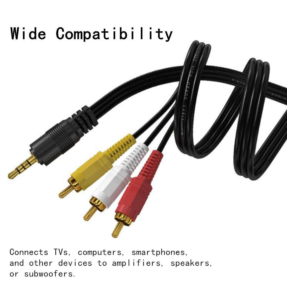 3,5 mm auf 3 Cinch-Audio-Video – Home Cinema Beamer Bewertung und Preis