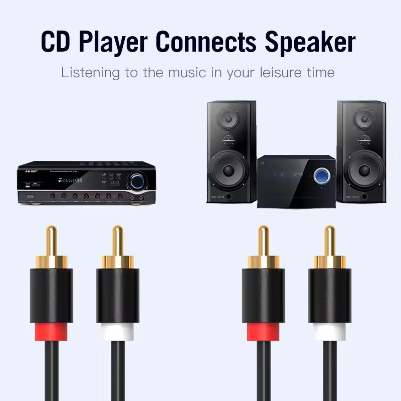 HIFI Stereo RCA Kabel 2RCA zu  – Home Cinema Beamer Bewertung und Preis