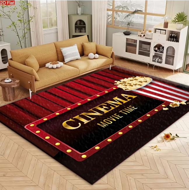 Kino-Popcorn-Themen-Teppich fü – Home Cinema Flooring Bewertung und Preis