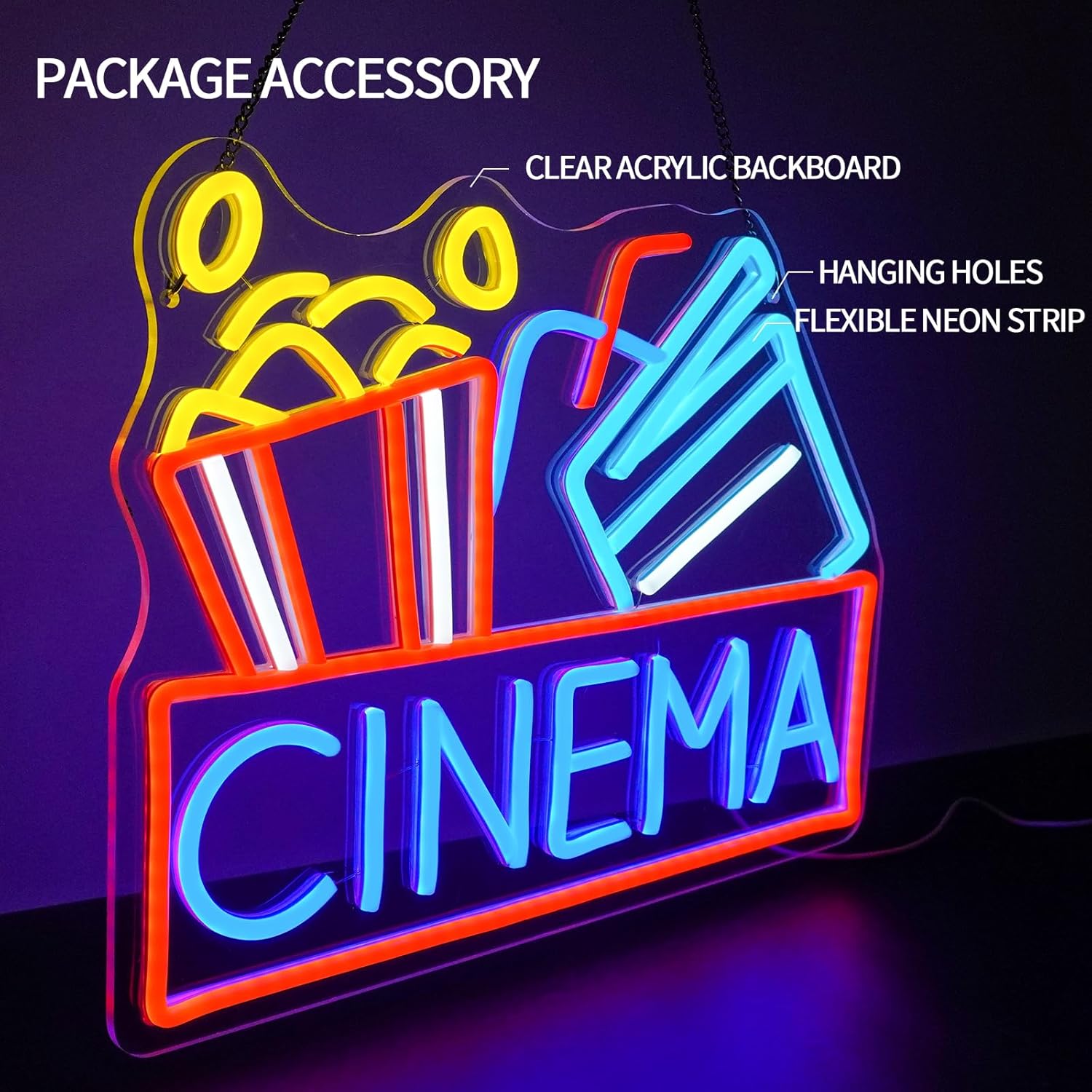 Kino-Neonschild, USB-betrieben – Home Cinema Setup Bewertung und Preis
